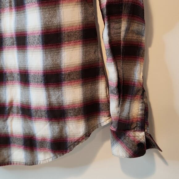 Pendleton Flannel Shirt Women's Size Medium Gray/Black/White EUC VERY NICE!! - Picture 11 of 11